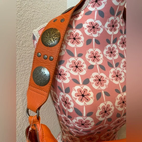 FREE PEOPLE NEW Orange Leather Women's Bag - Picture 3 of 5